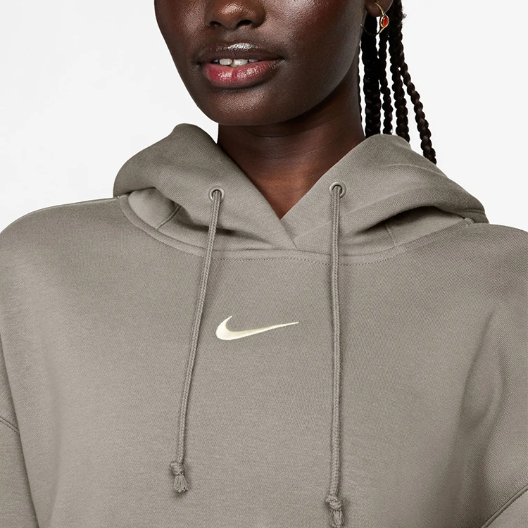Толстовка Nike W NSW STYLE FLC PO HOODIE OS L Серый Женский photo 4