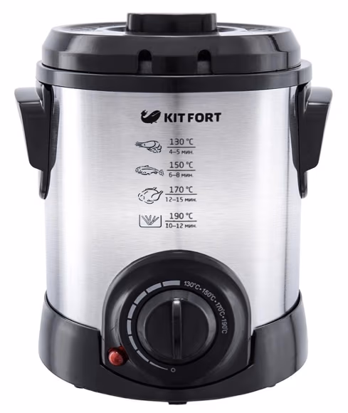 Фритюрница Kitfort KT2009, 1 кг, 1000 Вт, Нержав.сталь