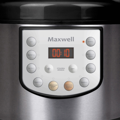 Мультиварка Maxwell MW3809 / 700 / 8авто-программ / Черный с нержавеющей сталью photo 3