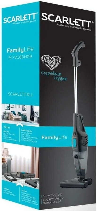 Пылесос вертикальный Scarlett SCVC80H09 / 600Вт / Black photo 4