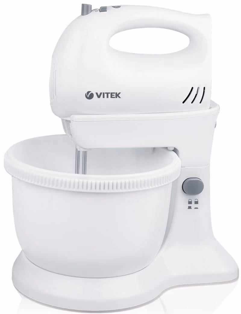 Миксер Vitek VT1409, 5 скоростей, Белый 