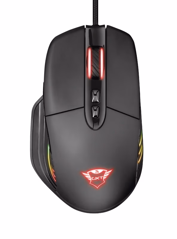 Trust Gaming GXT 940 Xidon RGB Mouse, 200 - 10000 dpi, 8 Programmable button, RGB lighting, 1,8 m USB, Black
