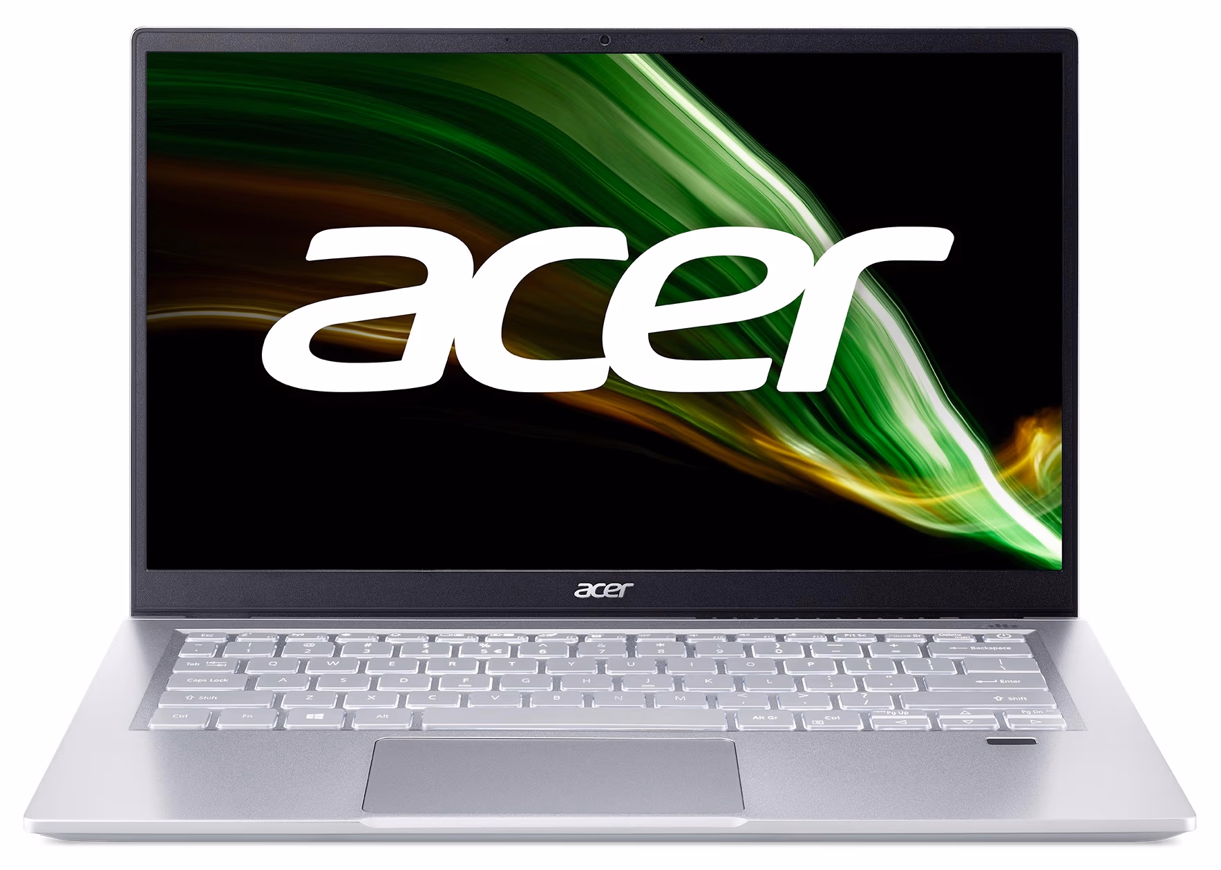 ACER Swift 3 Pure Silver (NX.AB1EU.007), 14.0" IPS FHD (AMD Ryzen 7 5700U, 1.8-4.3GHz, 16GB(1x16) LPDDR4 RAM, 512GB PCIe NVMe SSD, AMD Radeon Graphics, WiFi-AX/BT 5.2, FPR, Backlit KB, 3cell, HD Webcam, RUS, No OS, 1.20kg, 15.95 mm 