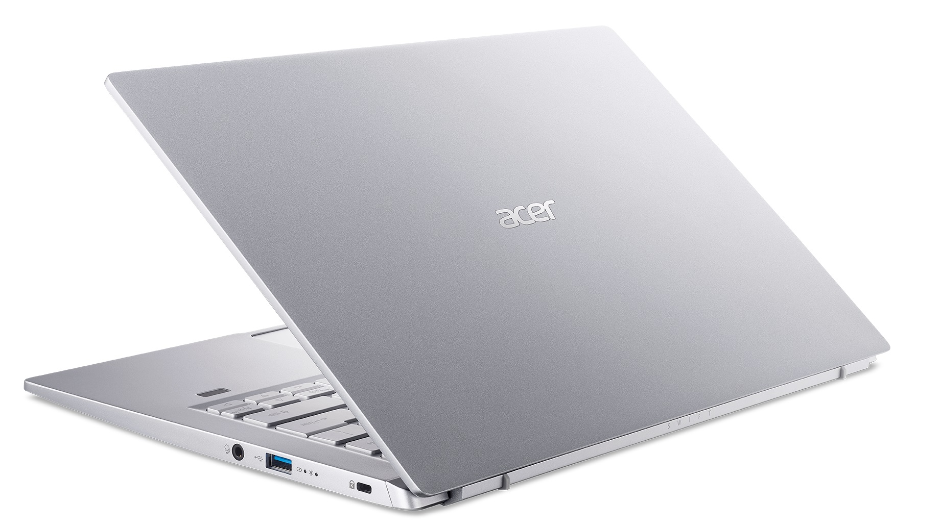 ACER Swift 3 Pure Silver (NX.AB1EU.007), 14.0" IPS FHD (AMD Ryzen 7 5700U, 1.8-4.3GHz, 16GB(1x16) LPDDR4 RAM, 512GB PCIe NVMe SSD, AMD Radeon Graphics, WiFi-AX/BT 5.2, FPR, Backlit KB, 3cell, HD Webcam, RUS, No OS, 1.20kg, 15.95 mm photo 2