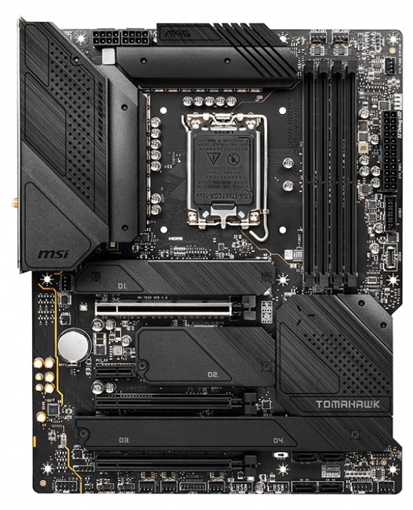 MSI MAG Z690 TOMAHAWK WIFI DDR4, Socket 1700, Intel® Z690 (12th Gen CPU), 18Phases, CPU graphics, HDMI, DP, Dual 4xDDR4-5200, 3xPCIe X16 5.0, 6xSATA3, RAID, 4xM.2 4.0, 1xPCIe X1, ALC4080/SPDIF, 2.5GbE LAN, WiFi6/BT, 1xUSB-C3.2Gen2x2, 4xUSB3.2Gen2(3A+1C),  photo 1