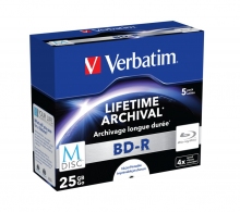 Verbatim M-Disk BD-R Lifetime Archival 25GB 4X, Inkjet Printable thumbnav 1