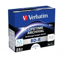 Verbatim M-Disk BD-R Lifetime Archival 25GB 4X, Inkjet Printable