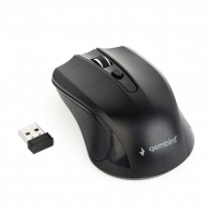Gembird MUSW-4B-04, Wireless Optical Mouse, 2.4GHz, 800/1200/1600dpi, Nano Reciver, USB, Black thumbnav 1