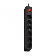Фильтр сетевой SVEN Optima / 6 Sockets with children protection / 3m / Wall mountable / Black thumbnav 1