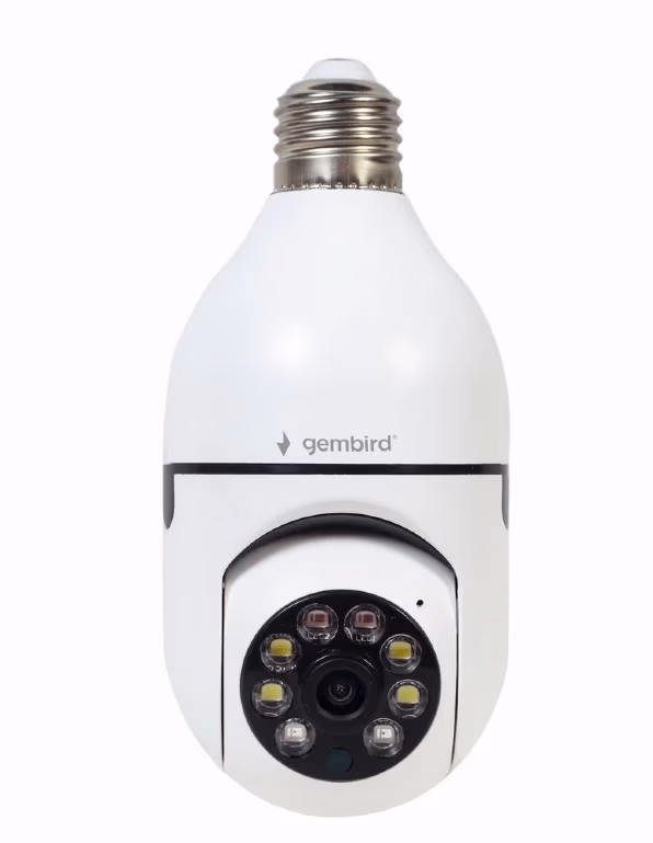 Умная вращающаяся Wi-Fi-камера Gembird TSL-CAM-WRHD-01 / E27 / 1080p 