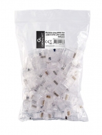 RJ45 Modular Plug LC-8P8C-002/100, Modular plug 8P8C for solid CAT6 LAN cable, 30u” gold plated, 100 pcs/bag thumbnav 3