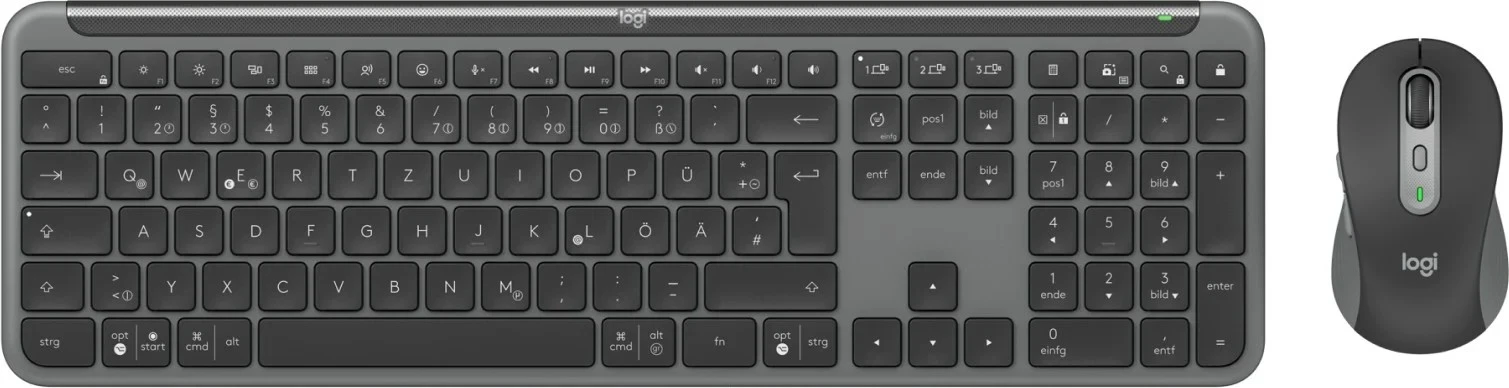 Tastatura si Mouse Wireless Logitech Signature Slim MK950, Graphite