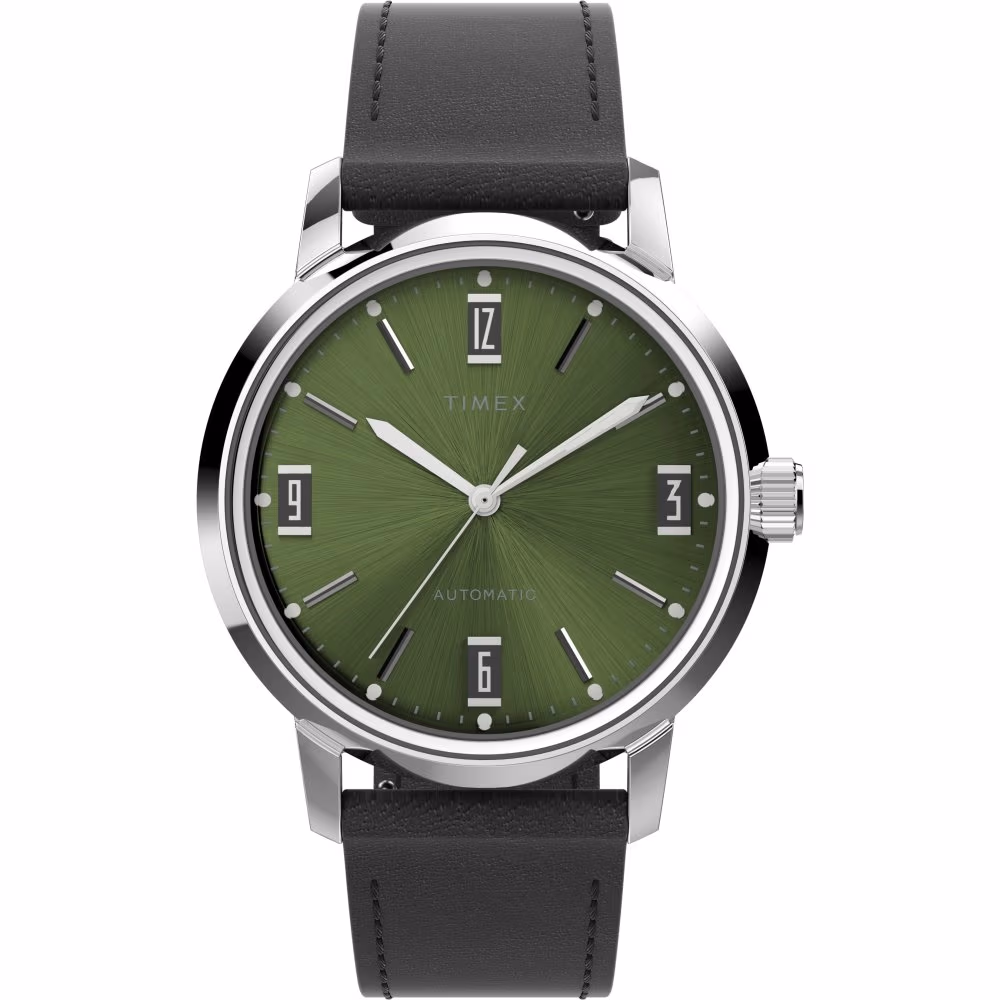 Marlin® Automatic 40mm Leather Strap Watch