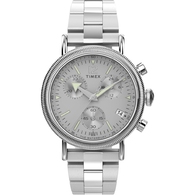 Waterbury Standard Coin Edge Chronograph 40mm Leather Strap Watch TW2W20900 thumbnav 1