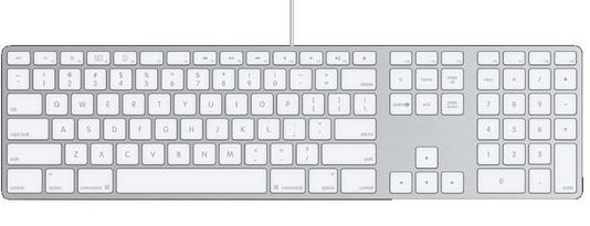 Клавиатура проводная Apple MB110B / Мембранная photo 1
