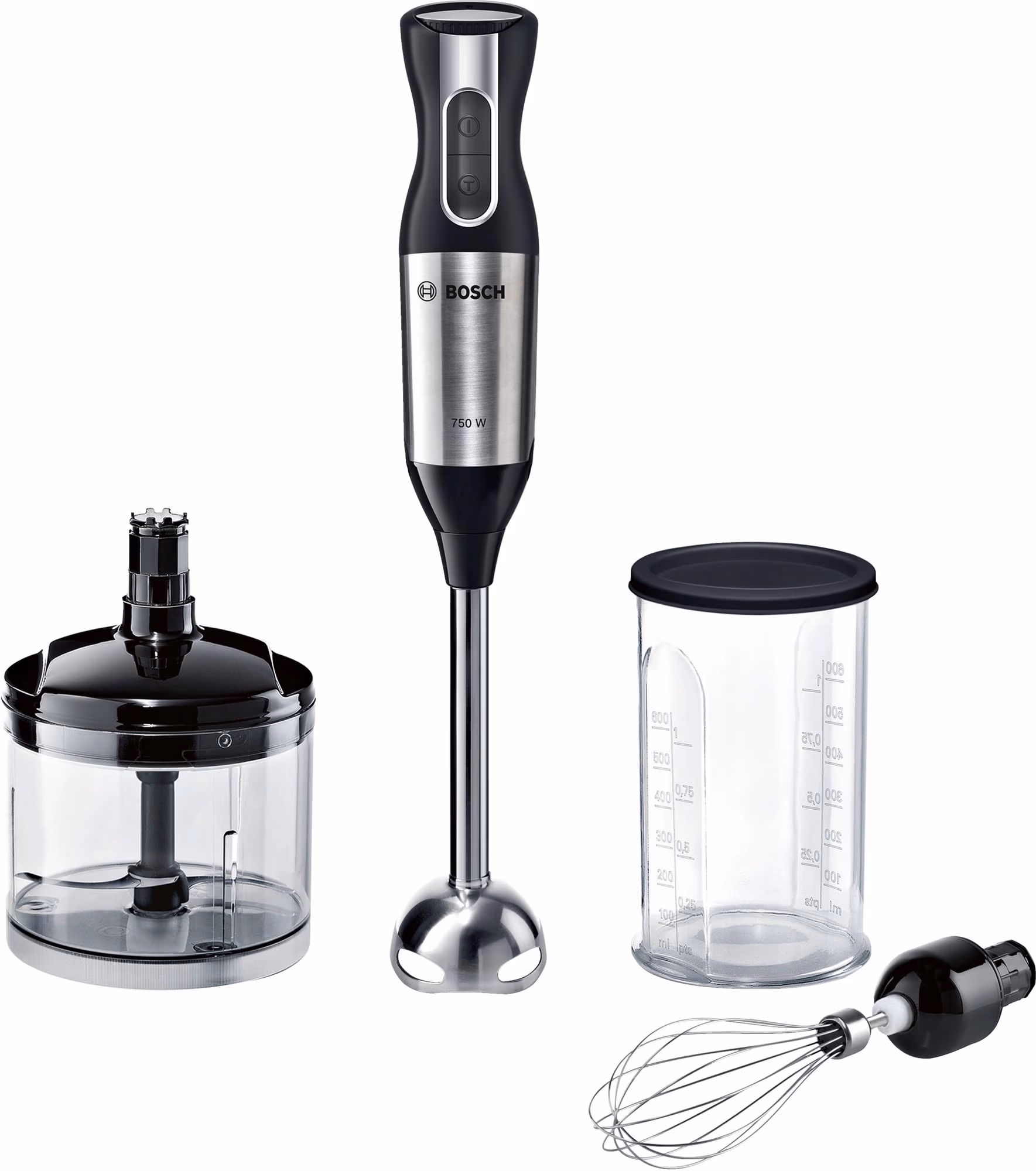 Blender Bosch MSM6S50B, 800 ml, 7.5 W, 12 trepte viteza, Negru 