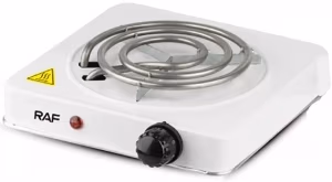 Plita de masa electrica Raf R8010B, 1 arzatoare, 1000 W, Alb