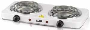 Plita de masa electrica Raf R8020B, 2 arzatoare, 2000 W, Alb thumbnav