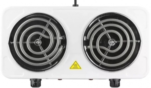 Plita de masa electrica Raf R8020B, 2 arzatoare, 2000 W, Alb thumbnav 2