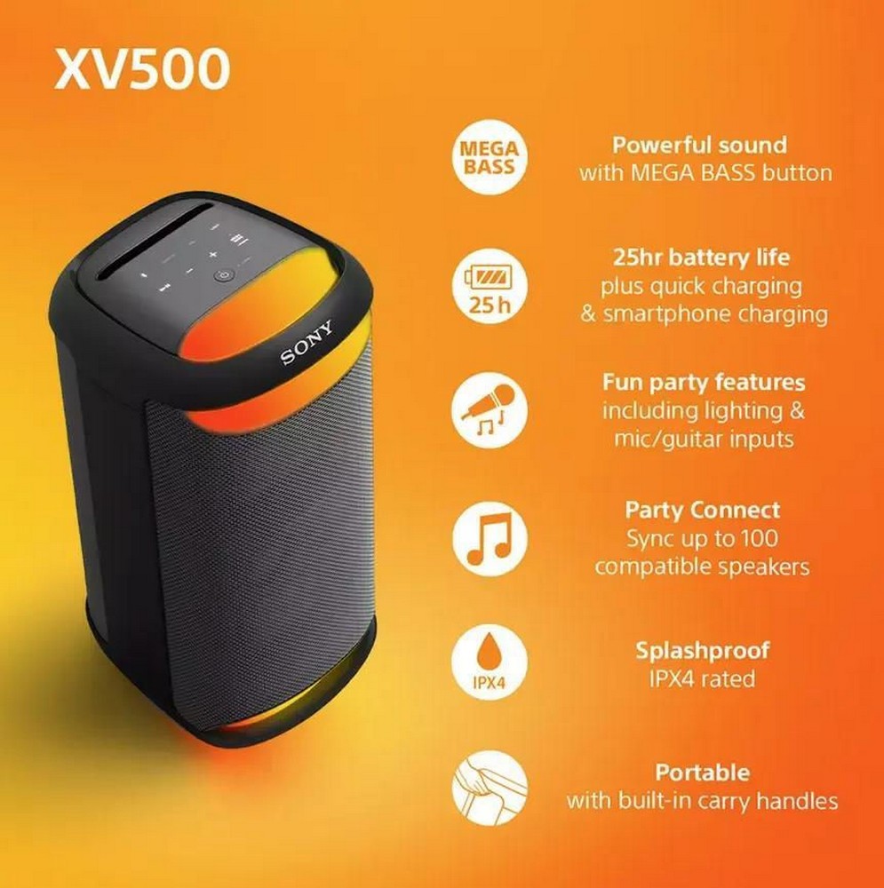 Boxa pentru Party Sony XV500 X-Series Black (SRS-XV500B) photo 6