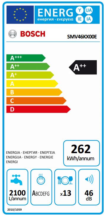 Посудомоечная машина встраиваемая Bosch SMV46KX00E /13 Комплектов /Полногабаритная photo 5