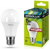 Bec LED Ergolux LED-A60-15W-E27-4K