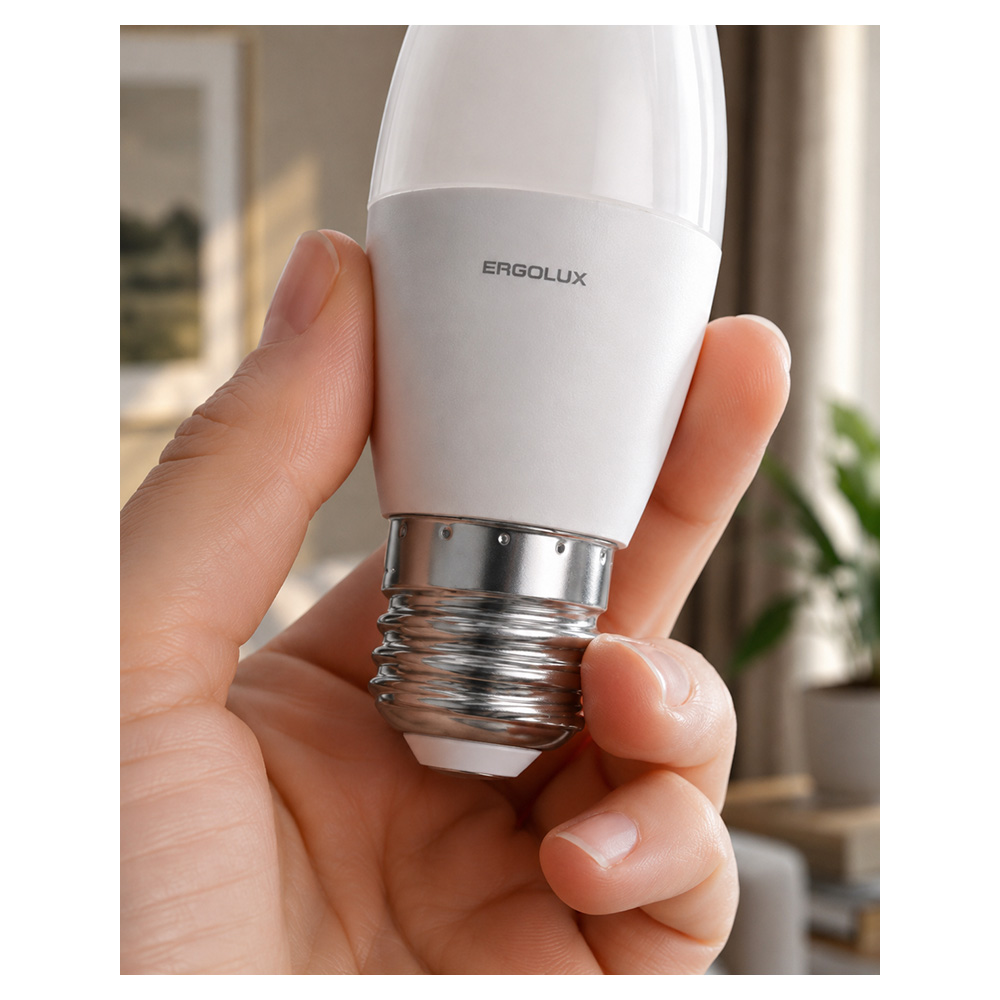 Bec LED Ergolux LED-C35-11W-E27-6K photo 7