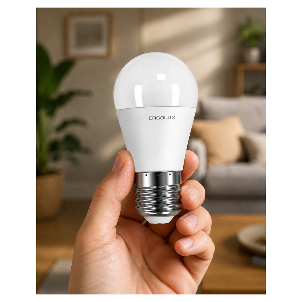 Bec LED Ergolux LED-G45-11W-E27-3K photo 5