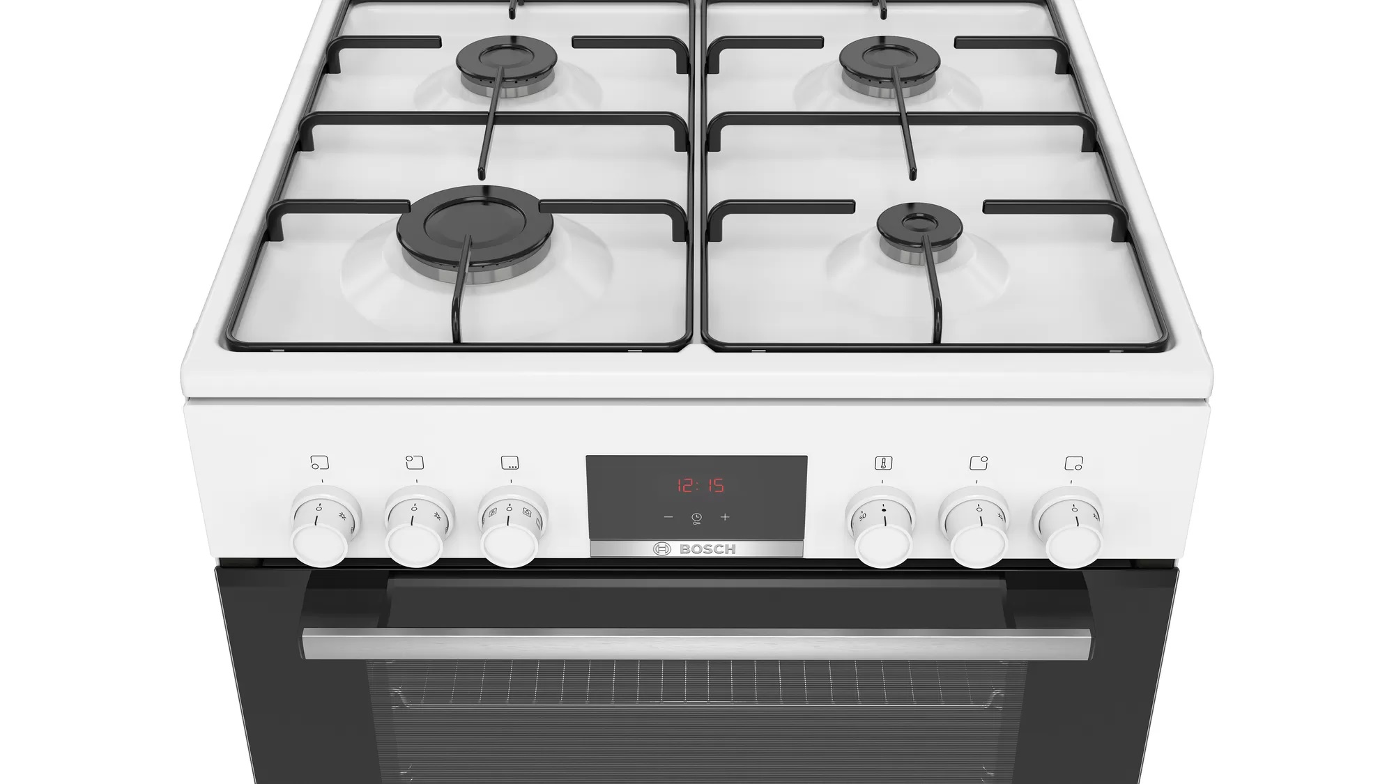 Газовая плита Bosch HXN390D20L / 4 конфорок / 60 см / Белый photo 5