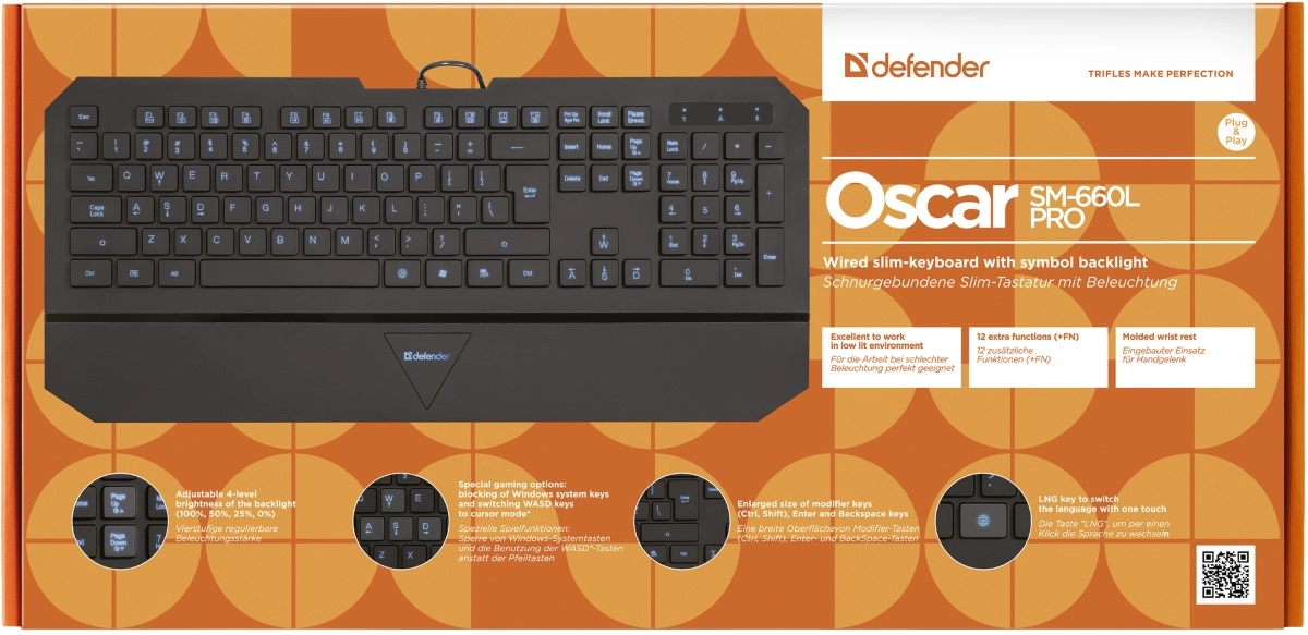 Клавиатура проводная  Defender OscarSM660L