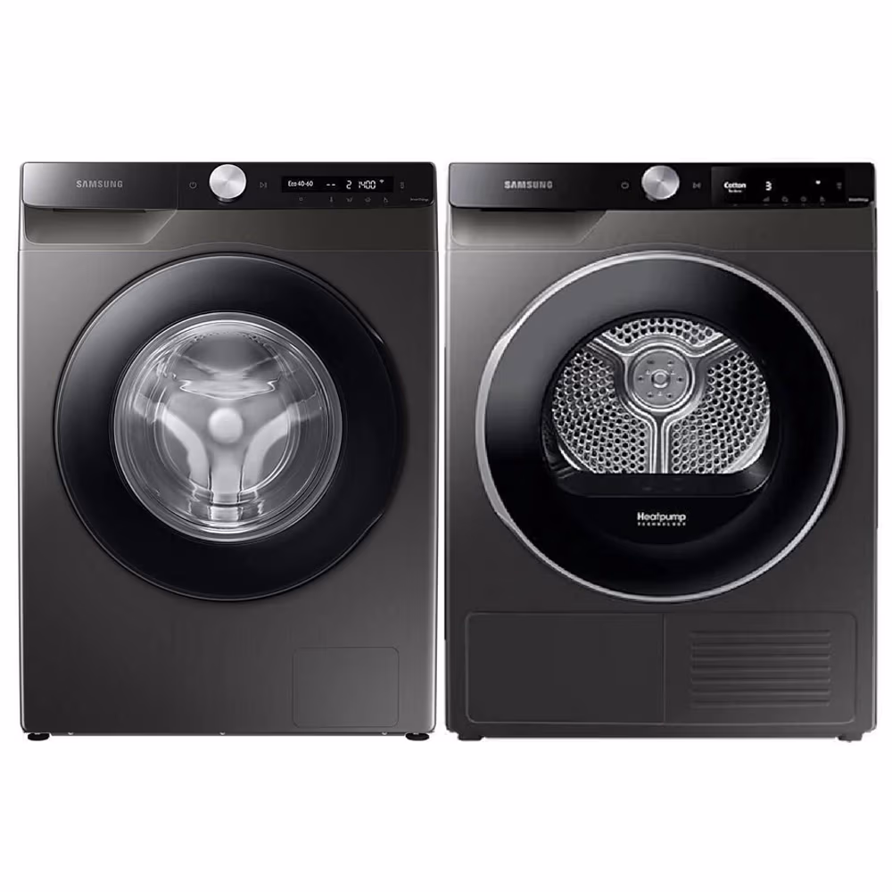 Set din doua dispozitive Samsung WW90T534DAX1S7+DV90T6240L 
