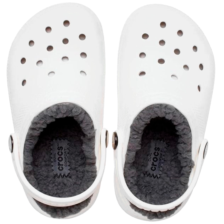Шлепанцы Crocs Classic Lined Clog K / 32-33 см / Белый photo 3