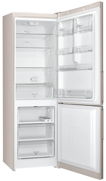 Холодильник с нижней морозильной камерой Hotpoint - Ariston HF5180M, 298 л, 185 см, A, Бежевый