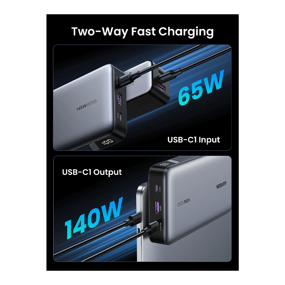 Внешний аккумулятор Ugreen Flight Approved PD3.1  25000mAh, 145W, Grey (90597A) photo 7