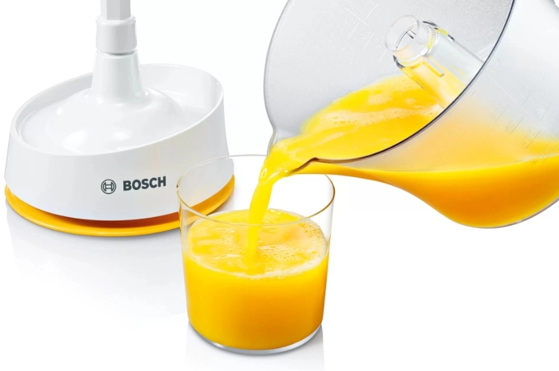 Storcator pentru citrice Bosch MCP3500, 0.8 l, 25 W, 1 trepte viteza, Alb cu orange