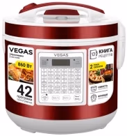 Мультиварка Vegas VMC9090R, 860 Вт, 42 программ, Красный