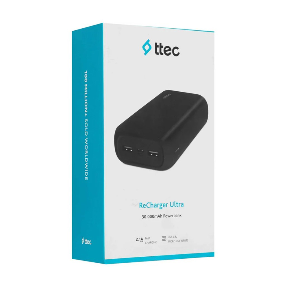 Внешний аккумулятор Ttec 30 ReCharger Ultra, Black photo 6