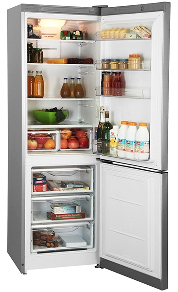 Холодильник с нижней морозильной камерой Indesit DF 5200 S, 324 л, 200 см, A, Серебристый