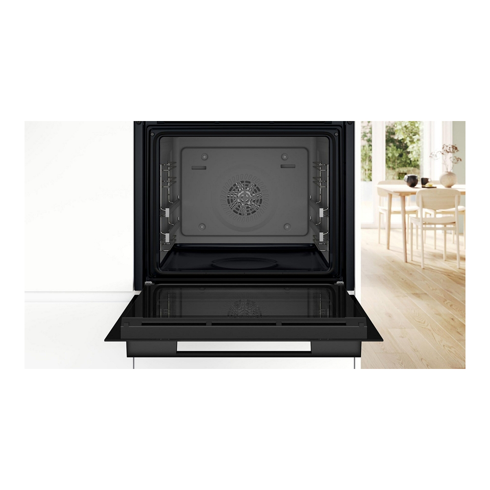 Cuptor electric incorporabil Bosch HJG852YB0T / 76 l. / A / Negru photo 2