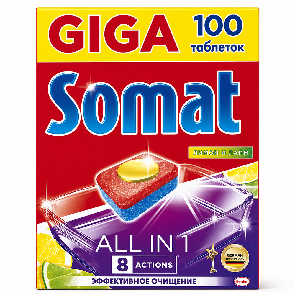 Таблетки для ПММ Somat SomatAllinOne100T photo 1 Таблетки для ПММ Somat SomatAllinOne100T photo 1