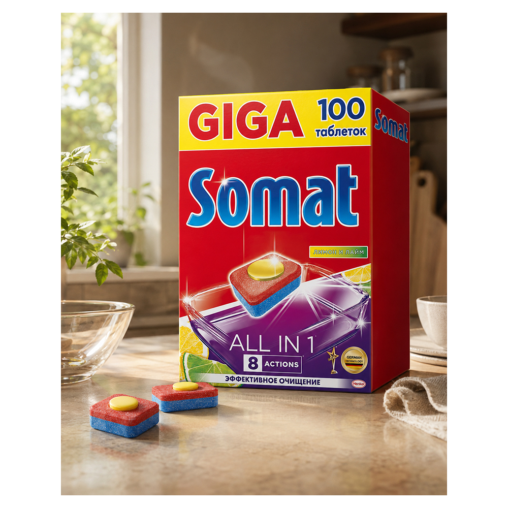 Таблетки для ПММ Somat SomatAllinOne100T photo 4