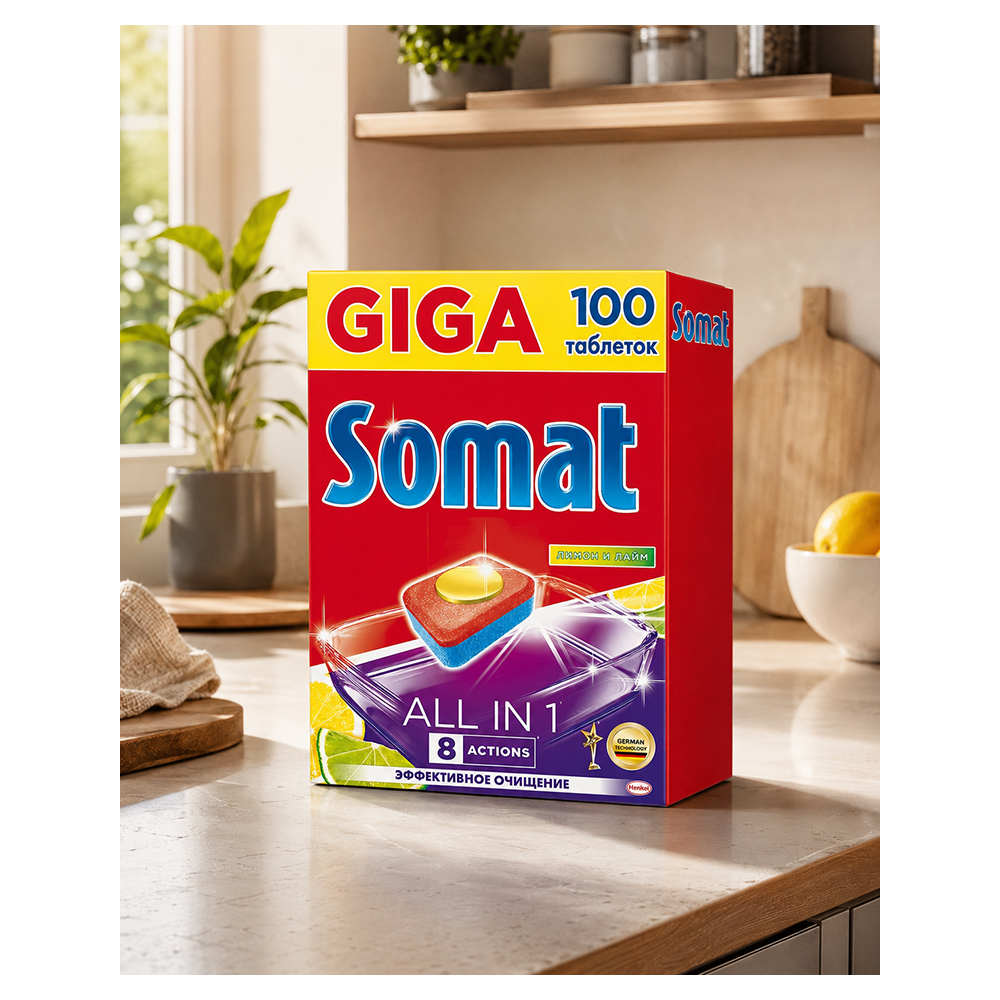 Таблетки для ПММ Somat SomatAllinOne100T photo 6