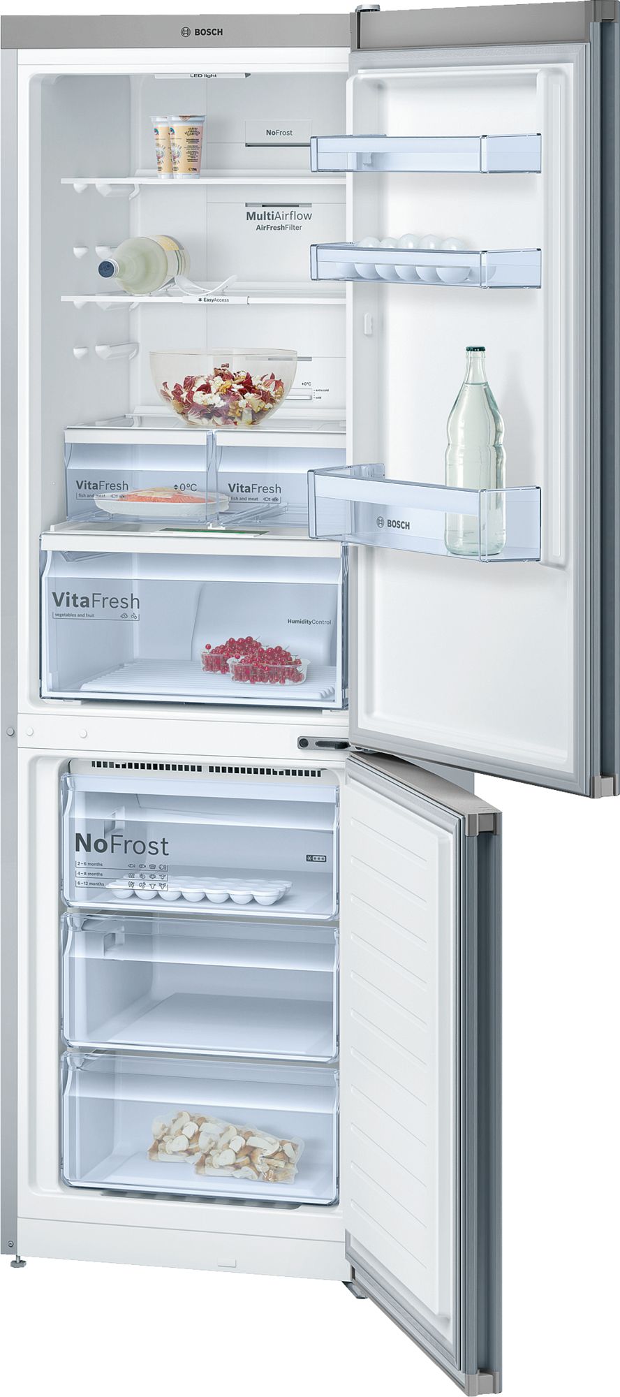 Холодильник двухдверный Bosch KGN36XL30U / 324 л / 186 см / A++ / Серый photo 2