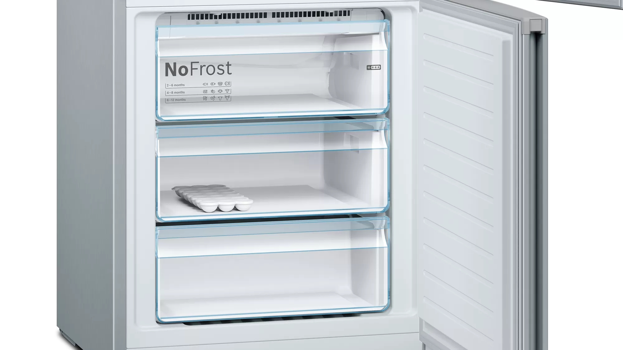 Frigider cu doua usi Bosch KGN49XL30U / 435 l / 203 cm / A+ / Gri photo 2