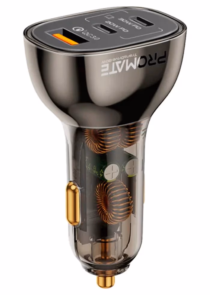 Зарядное устройство авто. для телефона Promate TRANSDRIVE-80W 