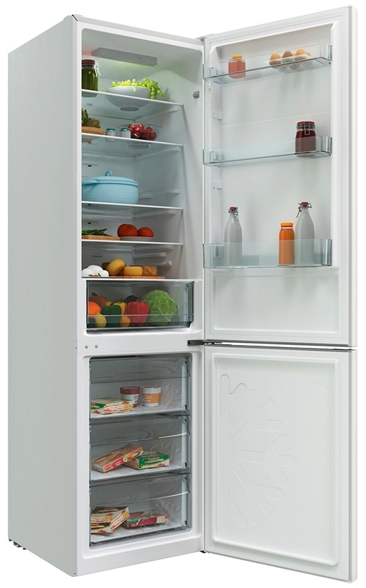 Холодильник с нижней морозильной камерой Candy CCRN 6200W, 370 л, 200 см, A, Белый