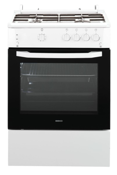 Газовая плита Beko CSG62000W / 4 конфорок / 60 см / Белый photo 1 Газовая плита Beko CSG62000W / 4 конфорок / 60 см / Белый photo 1