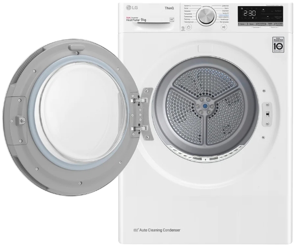 Masina de uscat rufe LG DC90V5V0W / 9 kg / A++ / Alb photo 2