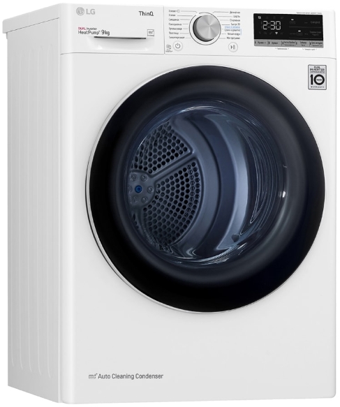 Masina de uscat rufe LG DC90V5V0W / 9 kg / A++ / Alb photo 6