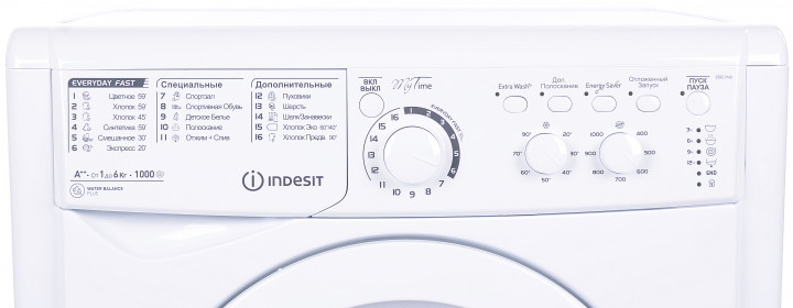 Стиральная машина Indesit E2SC 2160 W 6 кг / 1000 об/мин / / Белый photo 6